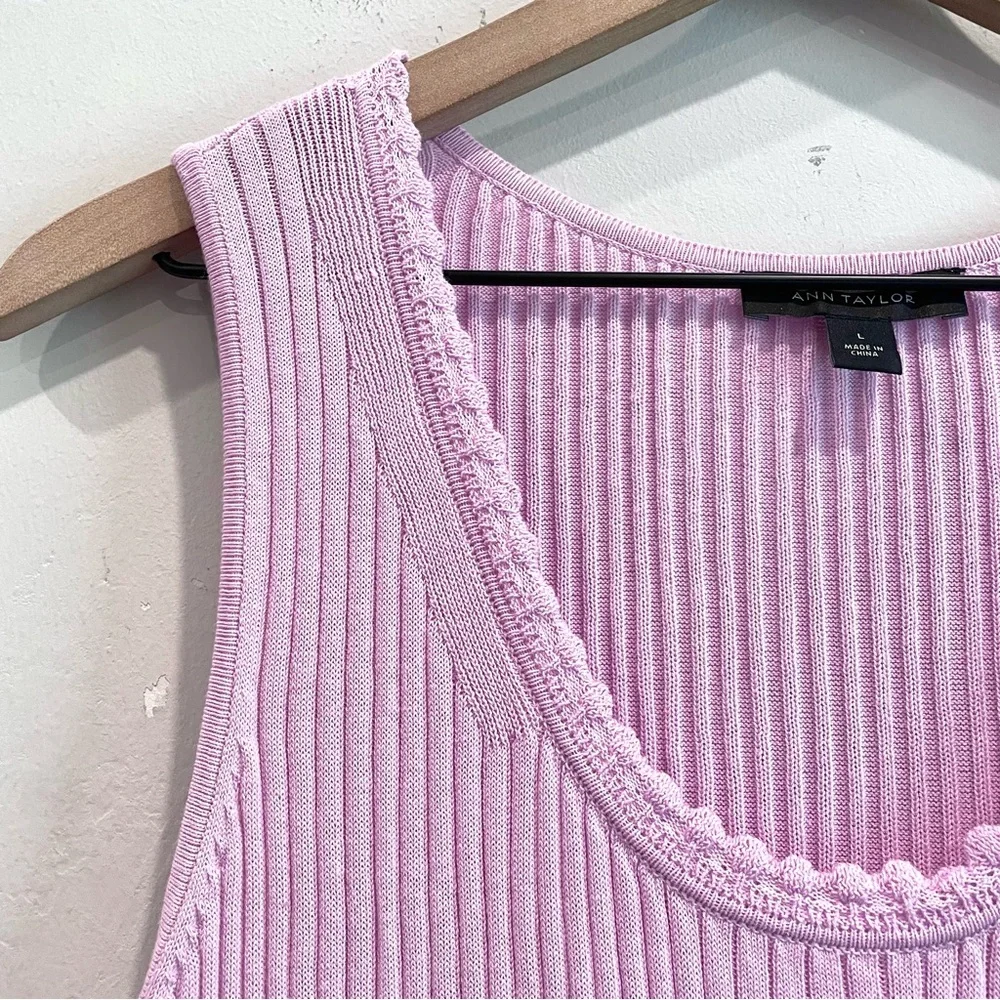 Ann Taylor Sleeveless Ribbed Knit Tank Top - Picture 6 of 11